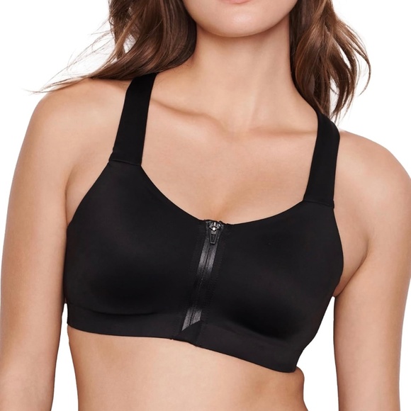 VICTORIA'S SECRET VSX Knockout Front Close Sports Bra in Black 38DDD - NWT - Picture 1 of 7